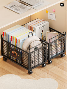 Mobile Bookshelf Organizer with Wheels