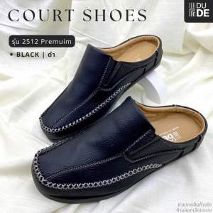 [2512/2513] รองเท้าคัทชู ผู้ชาย เปิดส้น DUDE  รองเท้าหนัง ลายหนังช้าง คัทชู พื้นเย็บติดจริง (พร้อมส่ง มีเก็บปลายทาง)