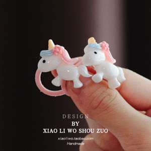 Adorable Unicorn Hair Ties for Kids Small Size Hair Bands for Braiding Non-Damaging Hair Accessories for Baby Girls