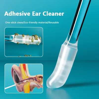 24Pcs Disposable Silicone EarWax Remover sticky ear pick For Kids Olders Adult S/L Ear Cleaner Reusable Adhesive Earpick