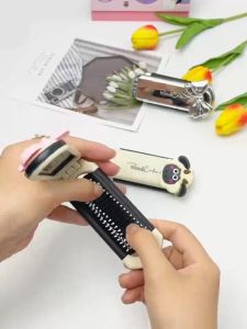 Lược Chải Tóc Gấp Gọn Kèm Gương Có Thể Tháo Rời 2in1 Tiện Lợi Kiểu Dáng Cute Tặng Kèm Sticker Trang Trí-GD882-Guong2In1