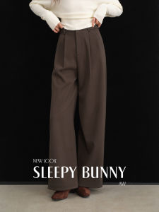 Retro High Waist Drooping Winter Loose Slim Fit Casual Trousers