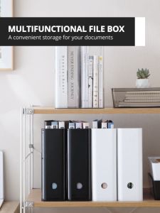 LOCAUPIN Office Organizer File Data Storage Rack Office School Supplies File Box Large Capacity Document Box File Holder