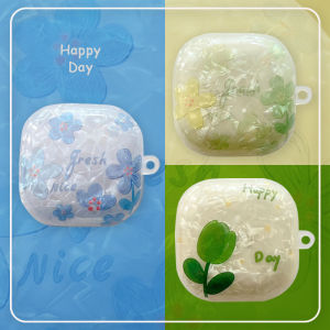 New BudsCore Soft Silicone Protective Case for Buds2Pro Bluetooth Earphones Shell Full Coverage Floral Shell Pattern Anti-Fall