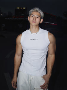 Papas lil monster | Sporty Fitted Tank Top