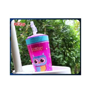 Nuby Snack N Sip Printed Cup with Thin Straw and Snack Cup 270ml- NB10436 (12m +)
