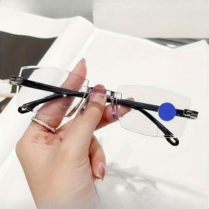 10PCS Anti-blue Light Reading Glasses Ultra-lightweight Frameless Diamond-cut Rimmed Reading Glasses
