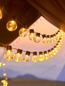 50 LED Solar String Lights Outdoor Lamp 17.5M Crystal Ball String Lights Flash Waterproof Fairy Outdoor Garden Camping Porch Wedding Party Decoration