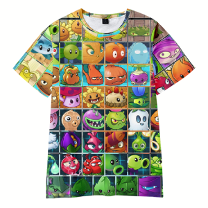 Pea Shooter VS Zombie Cartoon Tee