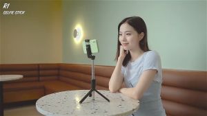 【Fast Shipping】3 In 1 Wireless Bluetooth-compatible Selfie Stick With Tripod Foldable Monopods With Fill Light