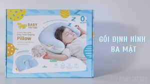 Gối Định Hình Đầu Cố Định Đầu BABY TATTOO Có Thể Điều Chỉnh Chống Bẹt Đầu Méo Đầu Cho Bé Sơ Sinh Từ 0 Tháng Tuổi