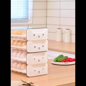 Refrigerator egg storage box rectangular transparent egg special box drawer style egg preservation box egg sorting