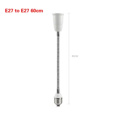 20cm-60cm Home Use E27 Screw Lamp Extension Holder LED Light Bulb Accessories Lamp Base Light Socket Adapter Converter Extender