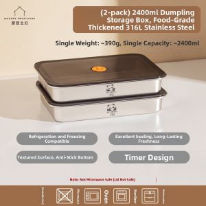 MODERN SWEETHOME | Food Grade Stainless Steel Freezer Storage Box