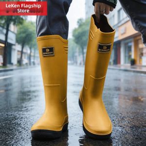 LEKEN | Waterproof Anti-slip Durable Mens High Boot Rain Shoes