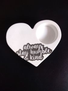 LOVED SHAPED TEA LIGHT CANDLE HOLDER with MESSAGE | WEDDING SOUVINERS | BEDROOM DECOR |GIFT |BIRTHDAY GIFT