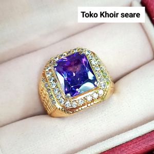 CINCIN BATU KECUBUNG UNGU CUTTING MINIMALIS ELEGAN