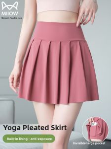 miiow | Cat Woman A-Line Mini Skirt Yoga Pants High Waist Short Length Thin Fabric Tennis Base Half-length Summer Style For Women