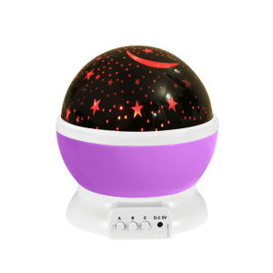 Star Night Light for Kids Nebula Star Projector Lamp 360 Degree Rotation 4 LED Bulbs 12 Light Color Changing with USB Cable Gift