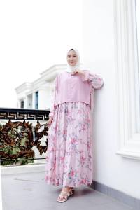 BIANCA MAXI DRESS GAMIS POLOS COMBI CERUTY
