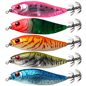 Squid Bait 55mm 5.5g UV Squid Jig Artificial Bait Sea Fishing Lure Hard Bait for Webfoot Octopus EGI Cuttlefish Fishing