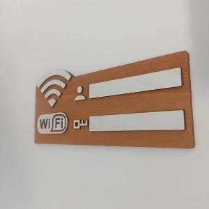 1Pc Rustic Wooden WiFi Password Sign Vintage Wall-Mounted Wireless Network Indicator Plaque MultiPurpose Home Decor Access