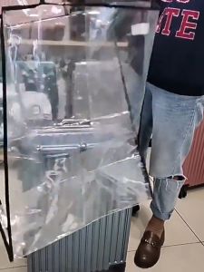 EvoQuest หุ้มกระเป๋าเดินทางกันน้ำ กันน้ำ พลาสติกคลุมกระเป๋าเดินทาง PVCใส หนาพิเศษ18/20/24นิ้ว พลาสติก