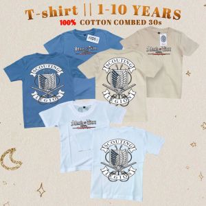 baju kaos anime Attack on Titan terbaru forward Anak Laki Laki perempuan Usia 1-10 tahun cetak sablon DTF