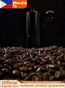 Gemilai Manual Coffee Grinder Portable Home Camping Travel Manual Stainless Steel Manual Adjustable Burr Double Bearing Adjustable 12 Grinding Settings Anti slip Handle High Precision Control