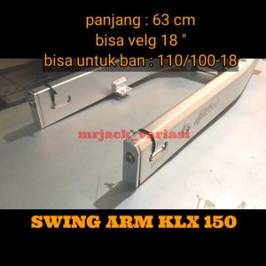 Swing Arm KLX 150 ALUMUNIUM Wilwood SilverBlack