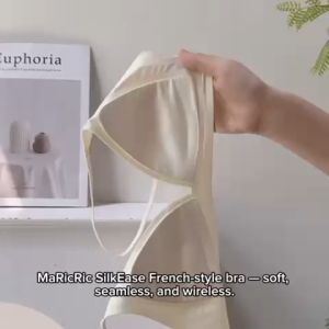 (SG InStock) MaRicRic SilkEase French Style Seamless Wireless Triangle Bra (Wireless. Seamless. lingerie) - TSB35