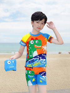 Kids Swimsuit Boy Little Child Baby Swimsuit Separates Childrens Quick-Drying Sunscreen Boy Swimsuit Swim Trunks Set