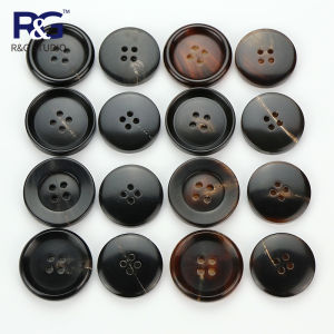 กระดุมหนังวัวแท้สีกาแฟสำหรับเสื้อสูทลำลอง กระดุมสี่ตาสำหรับเสื้อแจ็คเก็ตและเสื้อโค้ท กระดุมเสื้อเชิ้ต กระดุมเสื้อผ้าสำหรับตกแต่งบ้าน