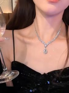 Bridal Jewelry Set Artificial diamonds Necklace Earrings Wedding Ladies Set Evening Jewelry Set
