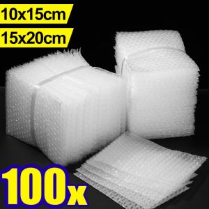 100PCS Multipurpose Clear Bubble Cushion Wrap Pouches Small Double Walled Bubble Cushion Packing Shipping Moving Anti-seismic Moisture-proof Pressure-proof