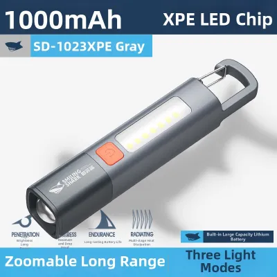 Smiling Shark | High Brightness Long Range Adjustable Zoom Handheld Flashlight