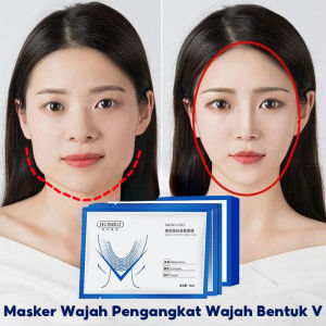 penirus pipi dan rahang v shape face slimming penirus wajah dagu pipi dan rahang pengencang wajah masker penirus wajah face lift wajah tirus pipi dan dagu penghilang double chin remover 5 pcs/kotak