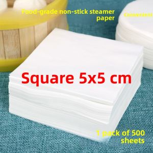 Non-Stick Steaming Buns Paper Pad Bread Baking Pastry Oil Paper Disposable Steaming Cloth Home Use Kitchen Cooking Tool