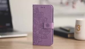 Ốp Điện Thoại Dạng Ví Da Từ Tính Cho Redmi Note Series 9/10/11/11S/12/12R/13/13R/14 Pro Max Plus Với Thiết Kế In Nổi Hoa