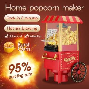 junhong | Mini Retro Air-Blown Popcorn Maker Home Electric Corn Popping Machine