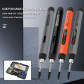 USB soldering iron mini small soldering iron set portable household type-C interface 800mAh battery Adjustable temperature. 