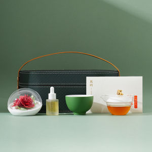 High-End Travel Tea Set Creative Cultural Gift Moon Festival Scent Diffuser No Fire Osmanthus Fragrance Ceramic Tea Utensils