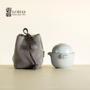 Travel Tea Set High End Quick Guest Cup Fairy Stone Handheld Bubble Luobao Yu Yuan Ceramic Tea Pot Chinese Style Vintage