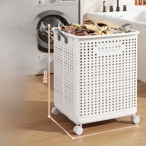 Yoga Mat Storage Basket Exercise Fitness Equipment with Wheels For Home Storage Rack Multifunctional Tool Foam Roller Storage Basket