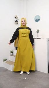 GZ Thalia Gamis Crinkle/ Gamis Jumbo Ghazea/ Gamis terlaris 2025/ Gamis Busui Friendly/ Gamis Lebaran 2025/ outfit kekinian 2025