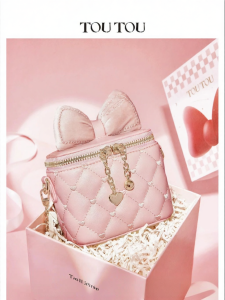 TOUTOU | Lovely Bow Grid Bag