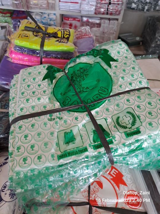 Kantong plastik Tas kresek HDPE Putih merk BAMBU 24, isi 50 Lembar ...