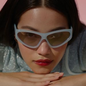 Sunnies Studios Zoe (Polarized Wraparound Cateye Sunglasses Shades for Men and Women)