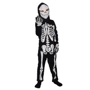 Kids Halloween Scary Zombie Cosplay Costumes Skeleton Skull Costume Suit Costume Carnival Party Dress Up Jumpsuits and Mask