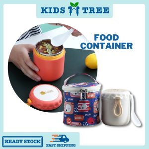 304 Stainless Steel Insulator Portable Lunch Box with Spoon Baby Food Jar Thermos Soup Porridge Warmer Food Container